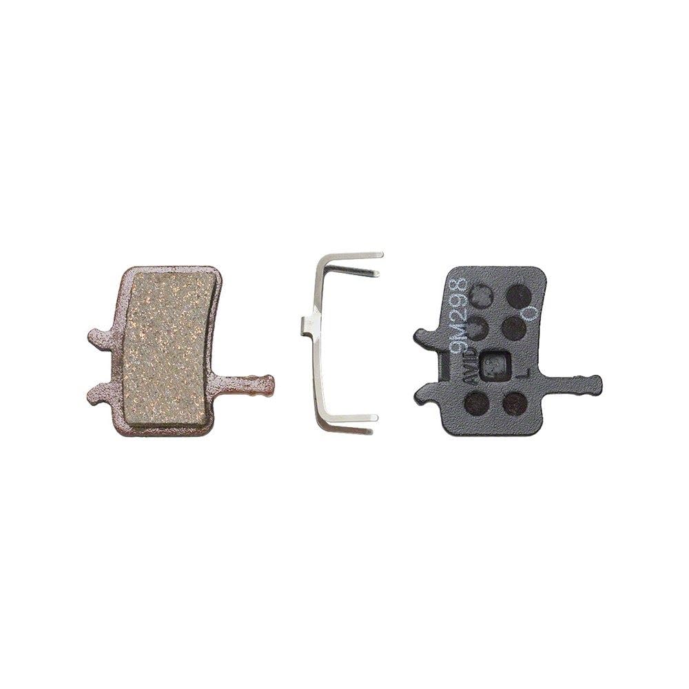 Avid Juicy brake pads front kit showing two rectangular pads and spreader spring for quick replacement and reliability