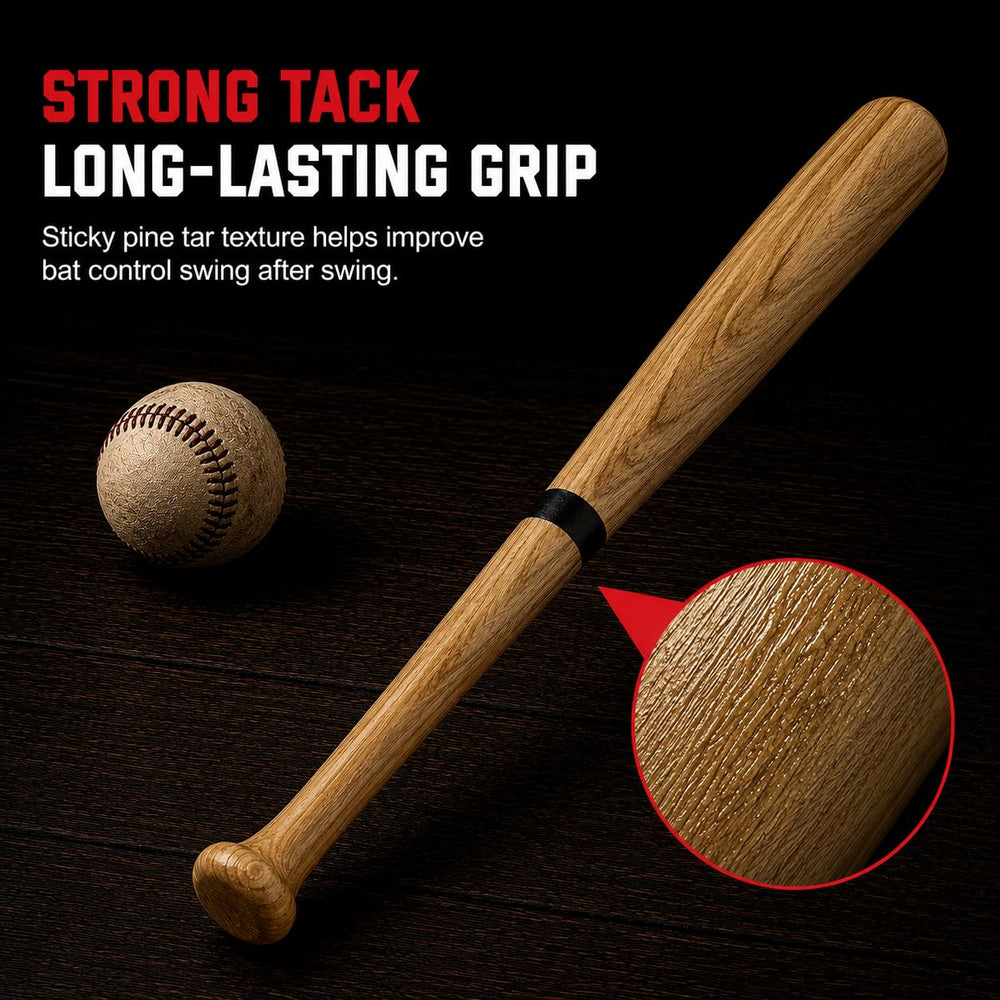 AVOKAN player applying pine tar before practice for consistent swings