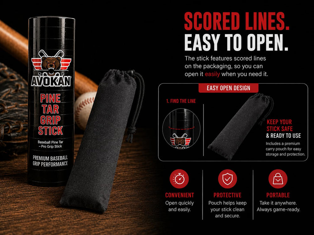 AVOKAN storage bag holding the pine tar stick to protect gear