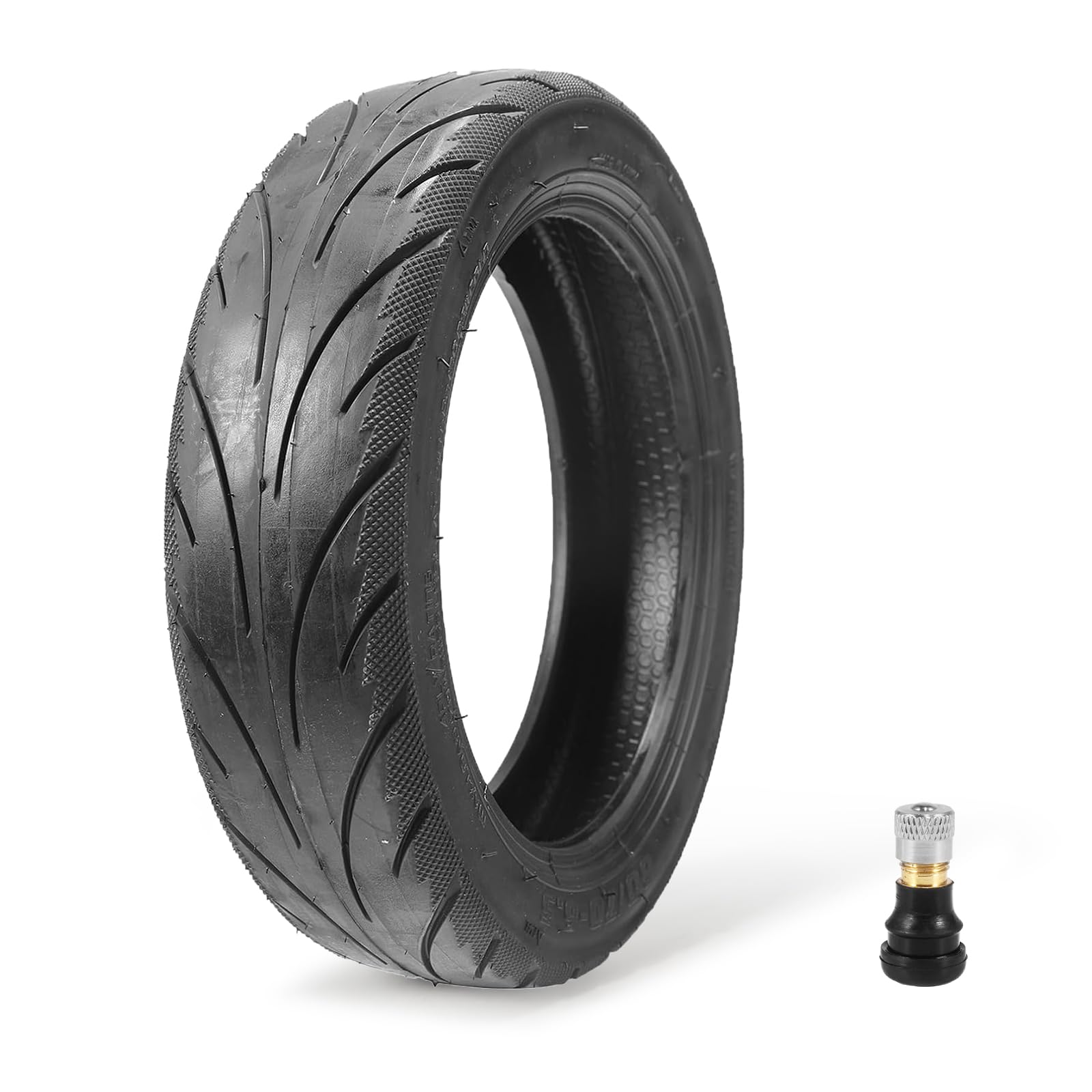 AVOKIN front profile view showing tire shape and fit for quick installation