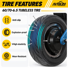 AVOKIN valve stem detail ensuring proper tubeless sealing and ease of use