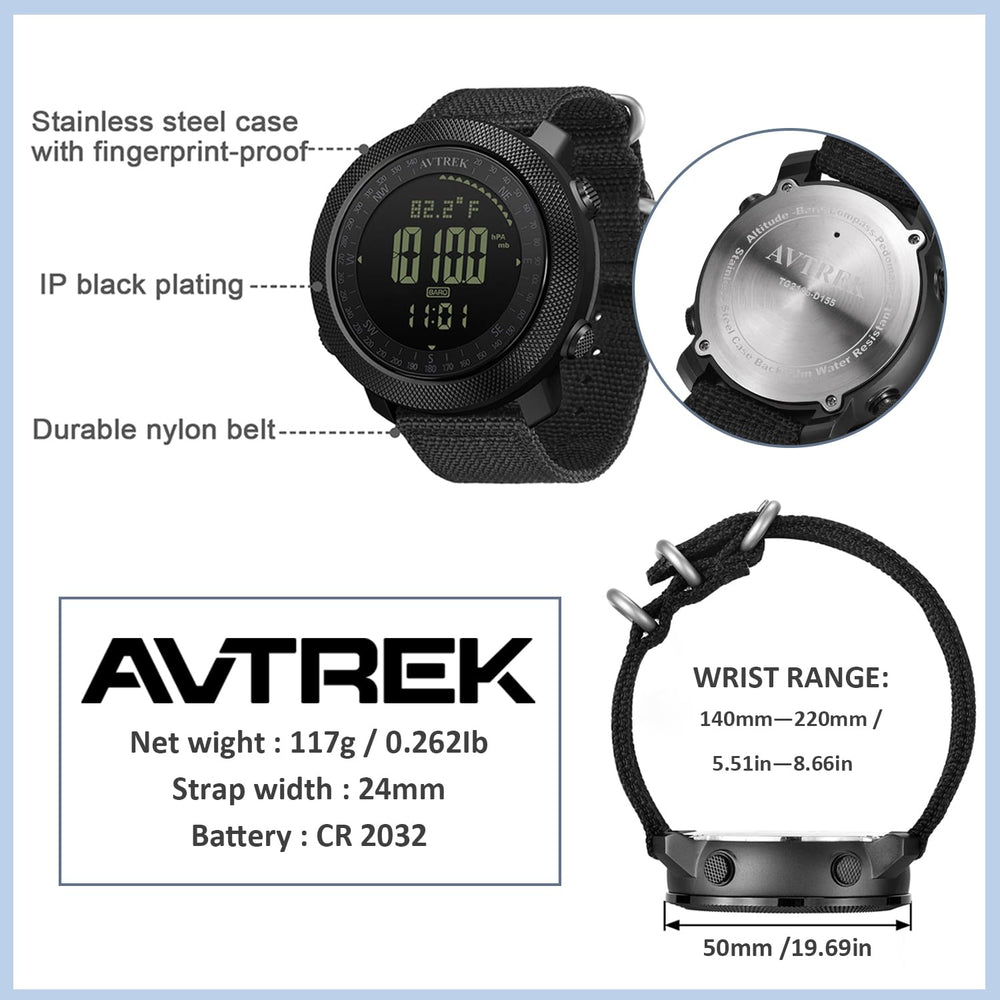 AVTREK worn on wrist for size and scale comparison aiding purchase decisions