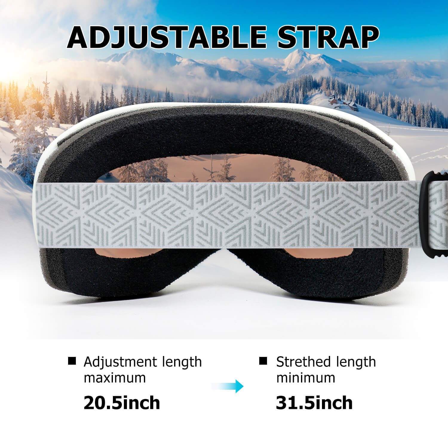 AVV wide elastic strap with non-slip backing for secure helmet fit