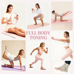 Awakique Pilates ring close-up with foam grip for improved comfort and control