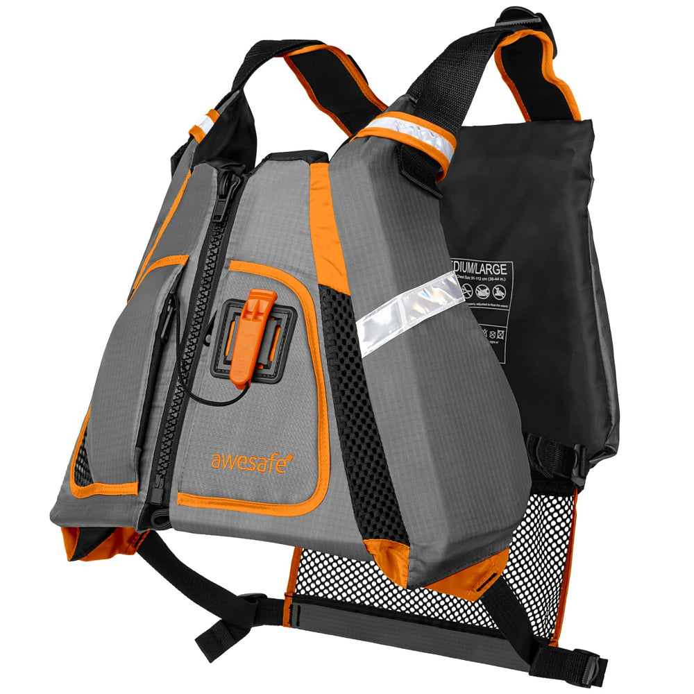 AWESAFE front view vest showing secure fastenings and clear fit benefit
