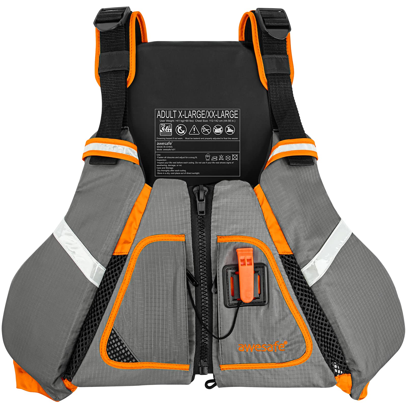 AWESAFE side straps and buckles displayed for customizable secure fit benefit