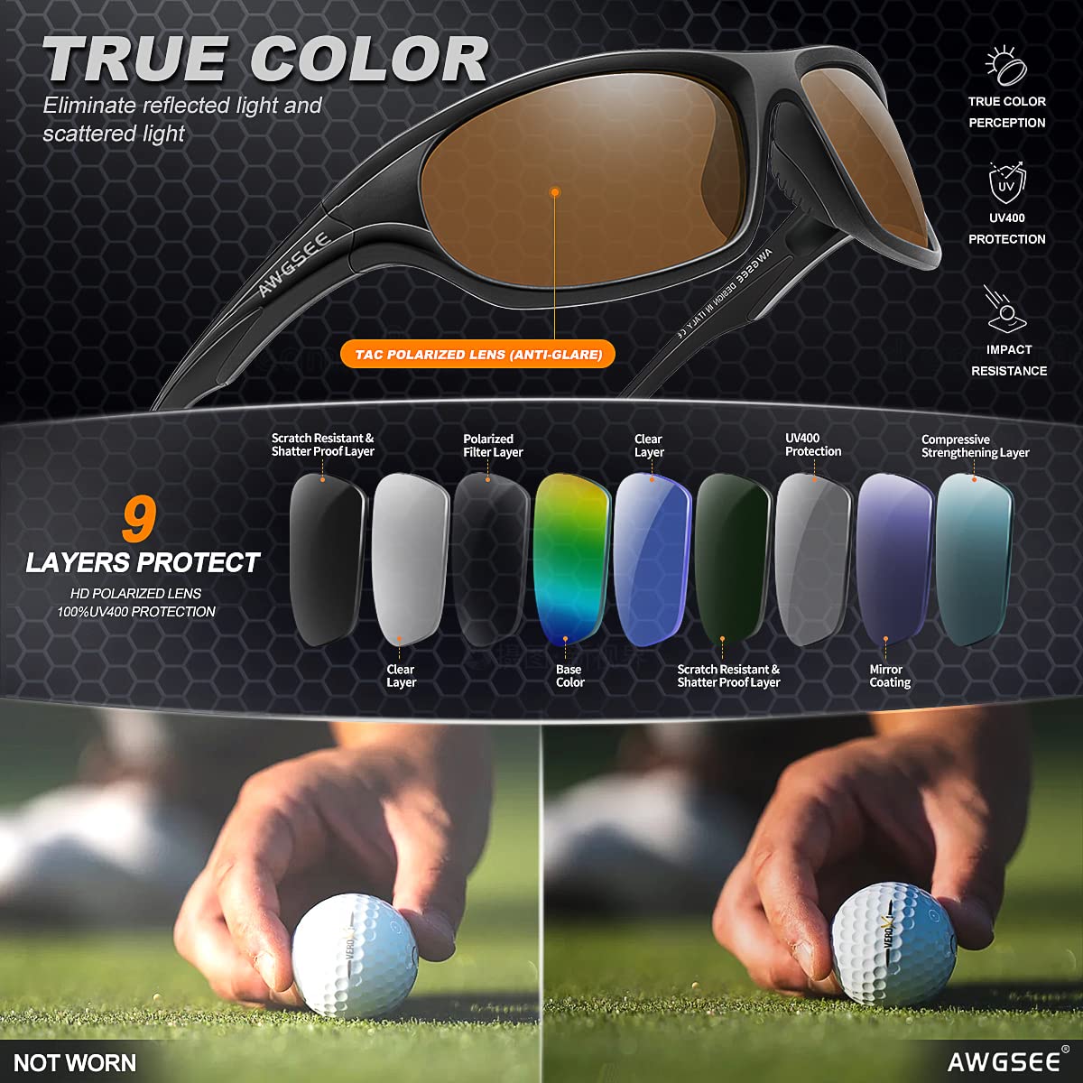 AWGSEE sunglasses in use while fishing showing sun protection and visibility
