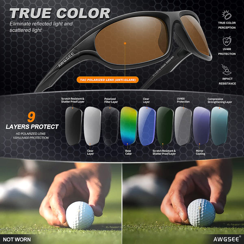 AWGSEE sunglasses in use while fishing showing sun protection and visibility