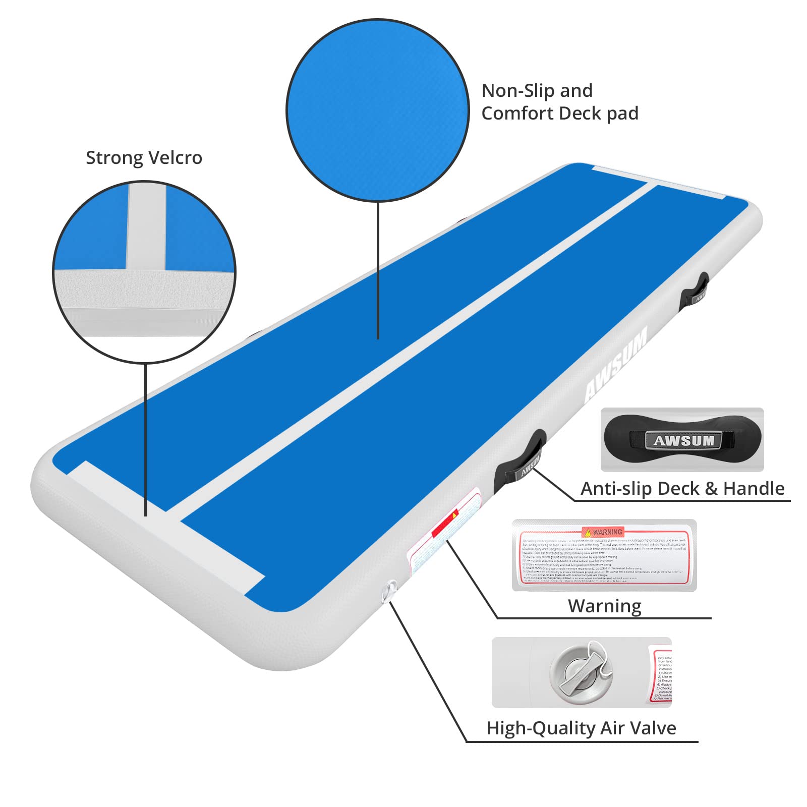 AWSUM pump inflating mat fast for quick setup and adjustable firmness