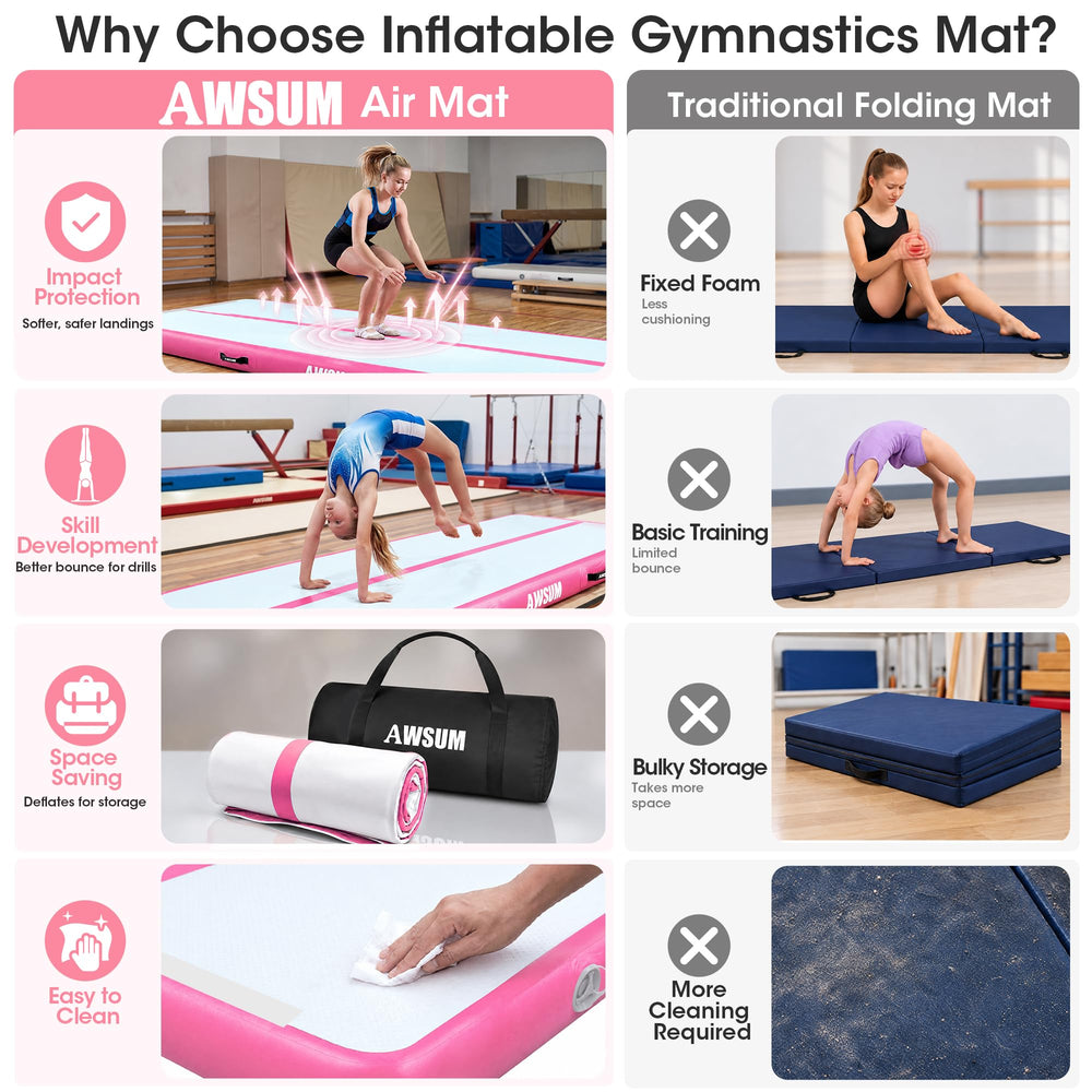 AWSUM folded mat in carry bag for compact storage and easy portability