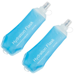 AXEN soft flask front view showing pair and labels, clear storage benefit