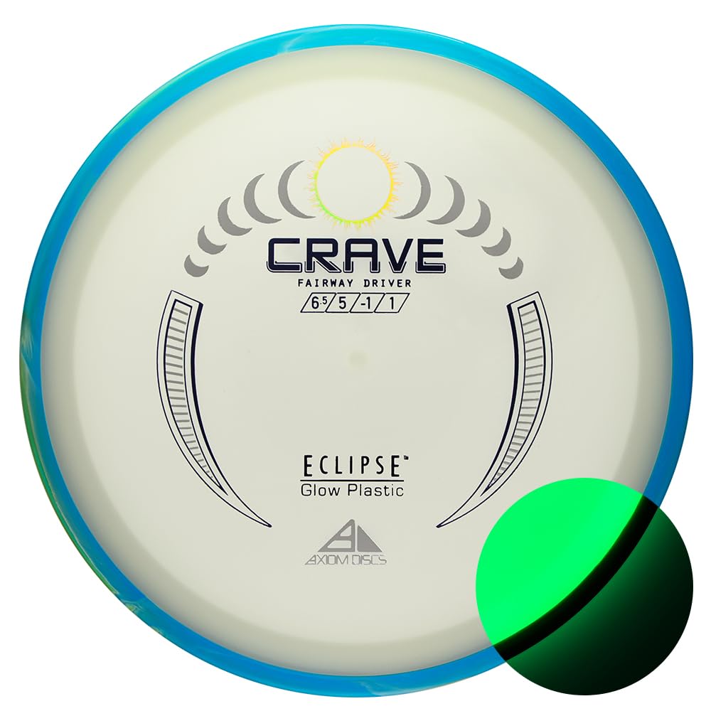 Axiom Discs Crave front view showing stamp and dual-color glow for clear flight tracking