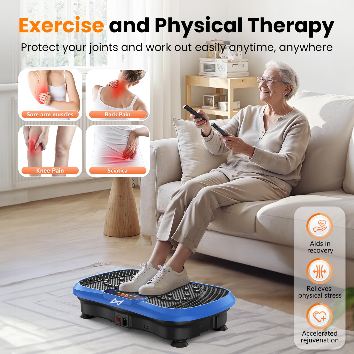 AXV in-use standing exercise demonstrating full-body activation benefit