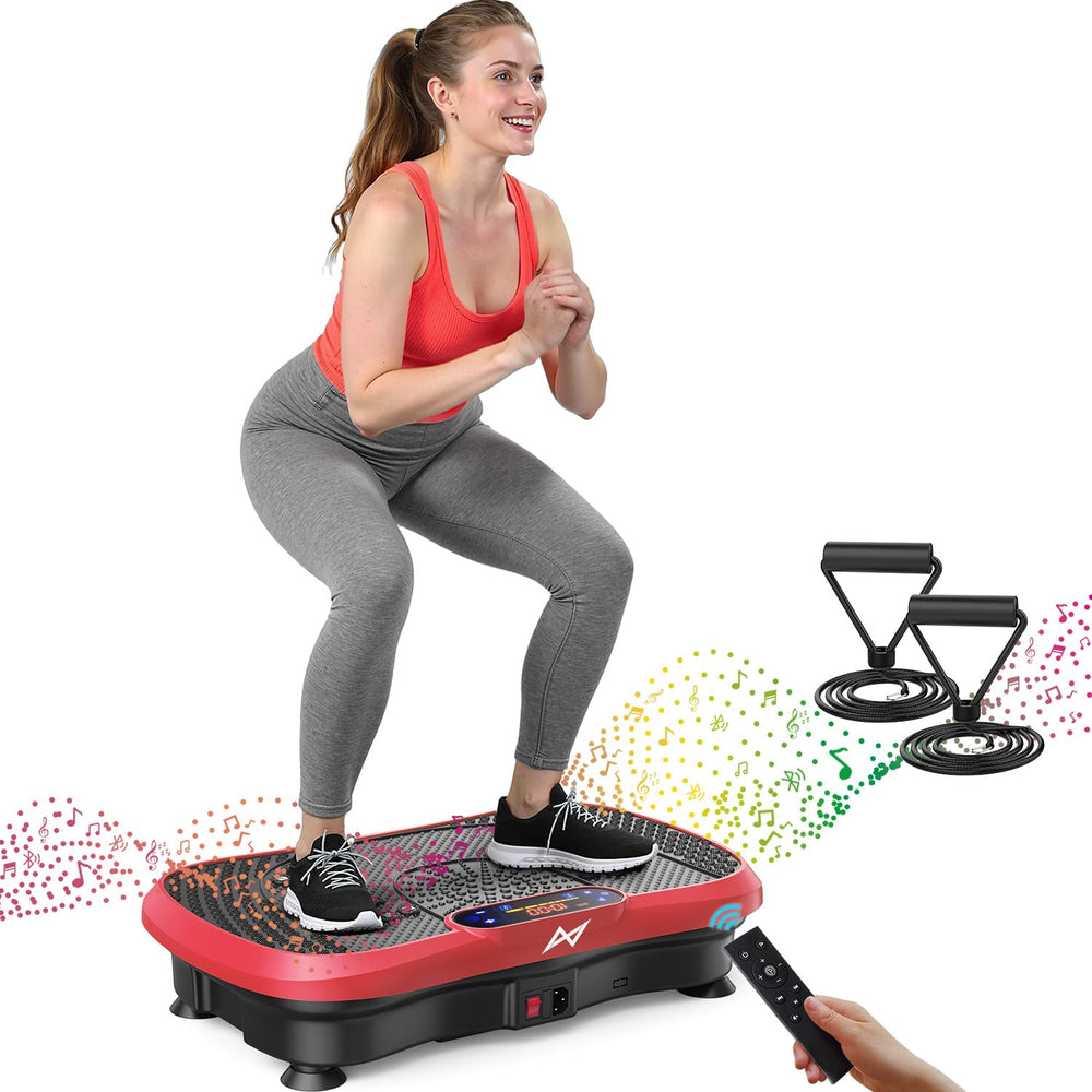 AXV front view of vibration plate showing compact design and stability benefits