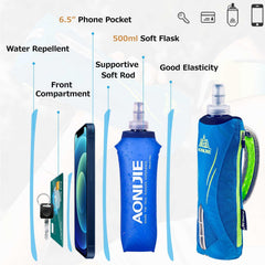 Azarxis soft flask texture and cap, easy-squeeze drinking benefit