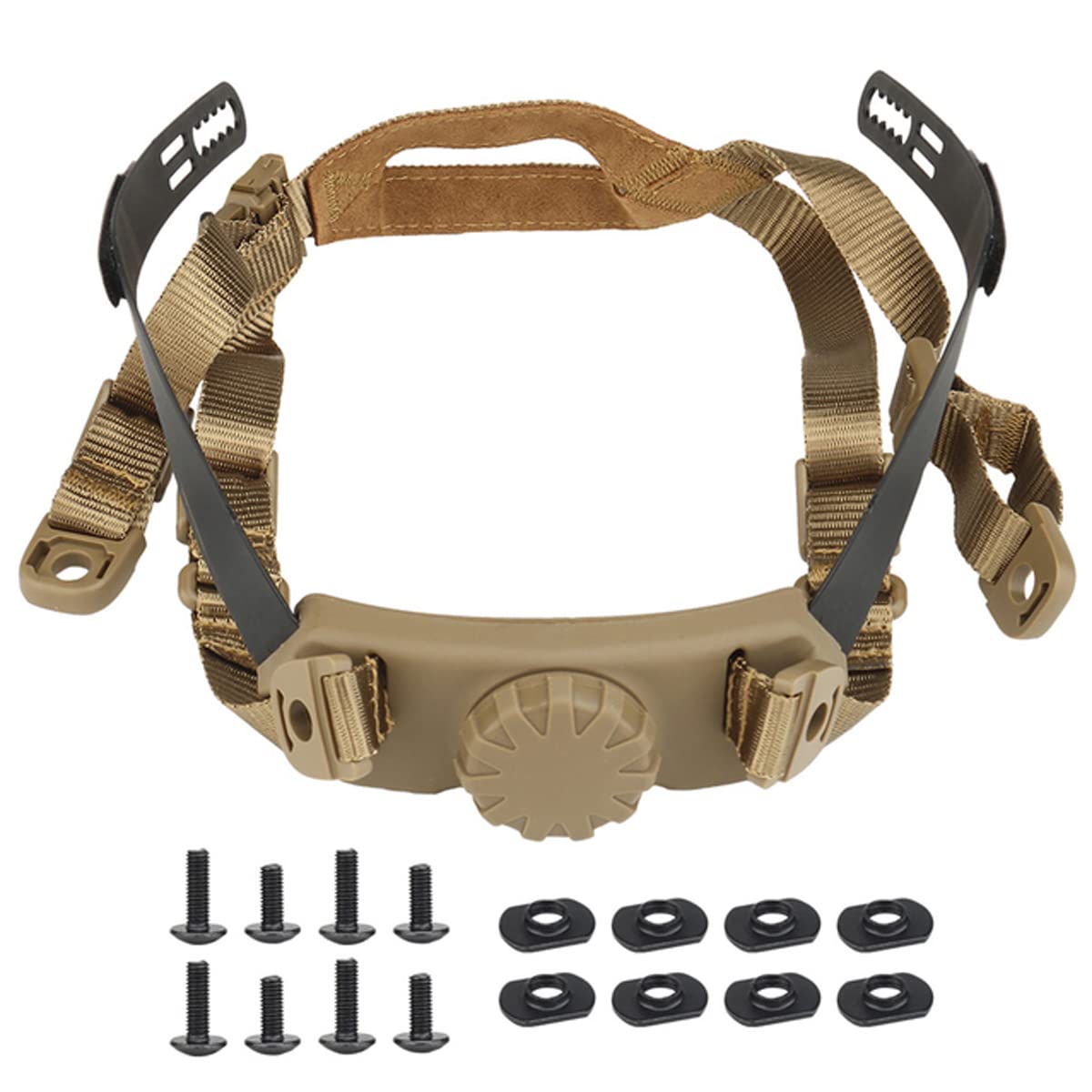 AZB front view of helmet strap mounted showing secure fit and stability