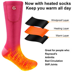 B Socks close-up of instep heating element highlighting focused warmth and comfort