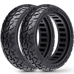 BABEJIA front packaging view showing two black solid scooter tires, durable and ready