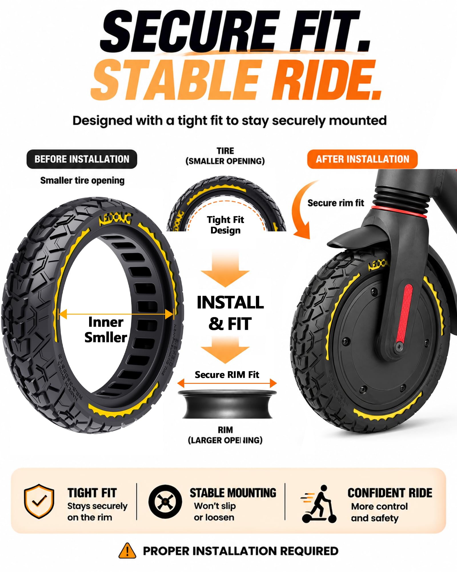BABEJIA close-up of tire side marking confirming 10x2.50 60/70-6.5 compatibility
