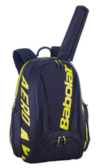 Babolat backpack front view showing organized pockets and sporty design benefit storage