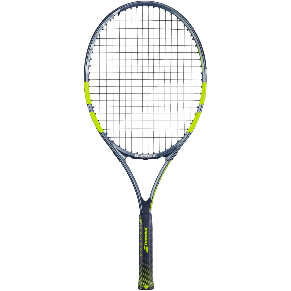 Babolat Carlitos front view showing racquet shape and kid-friendly design benefits learning
