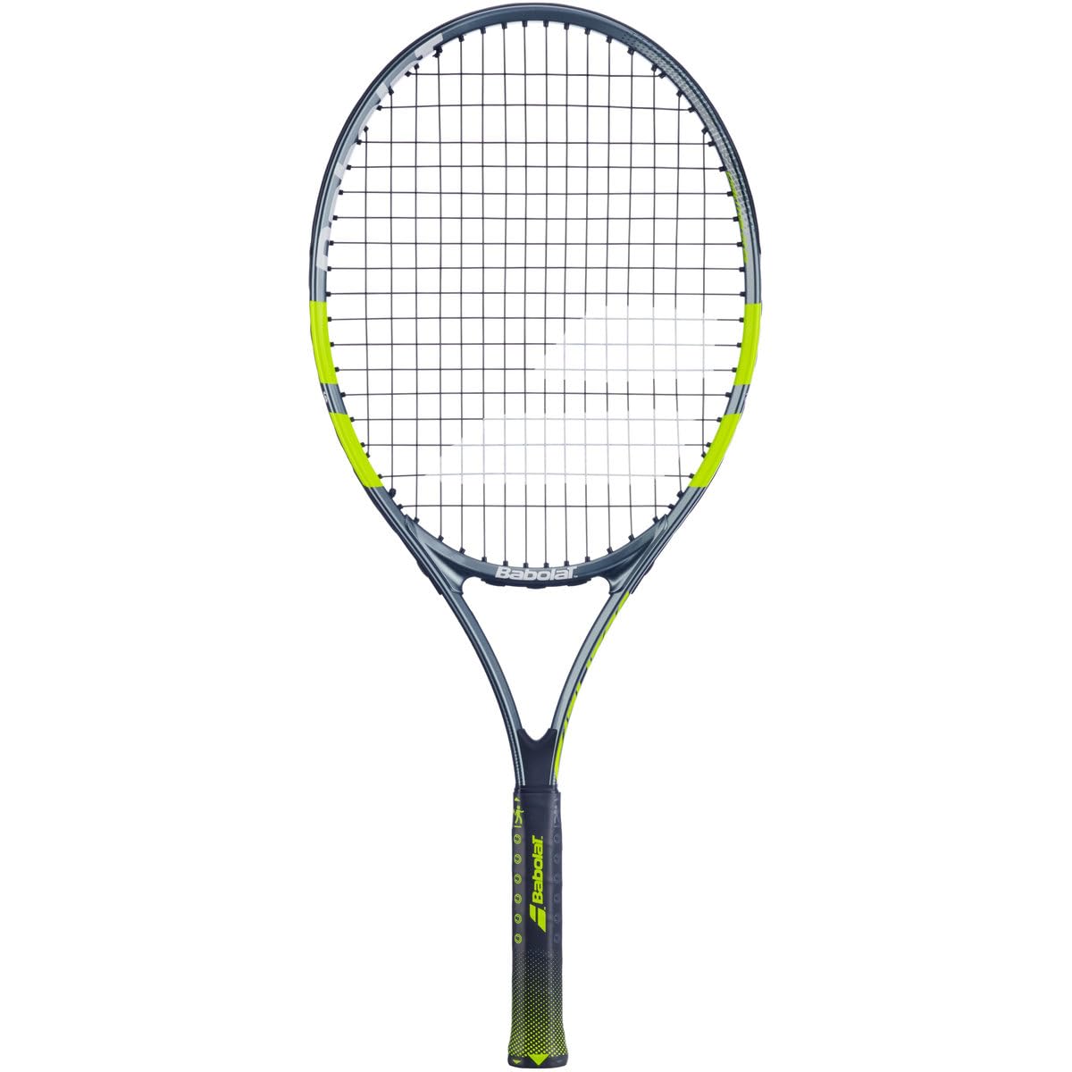 Babolat Carlitos front view showing racquet shape and kid-friendly design benefits learning