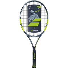 Babolat Carlitos grip close-up highlighting Memo/Improver grip for correct hand placement