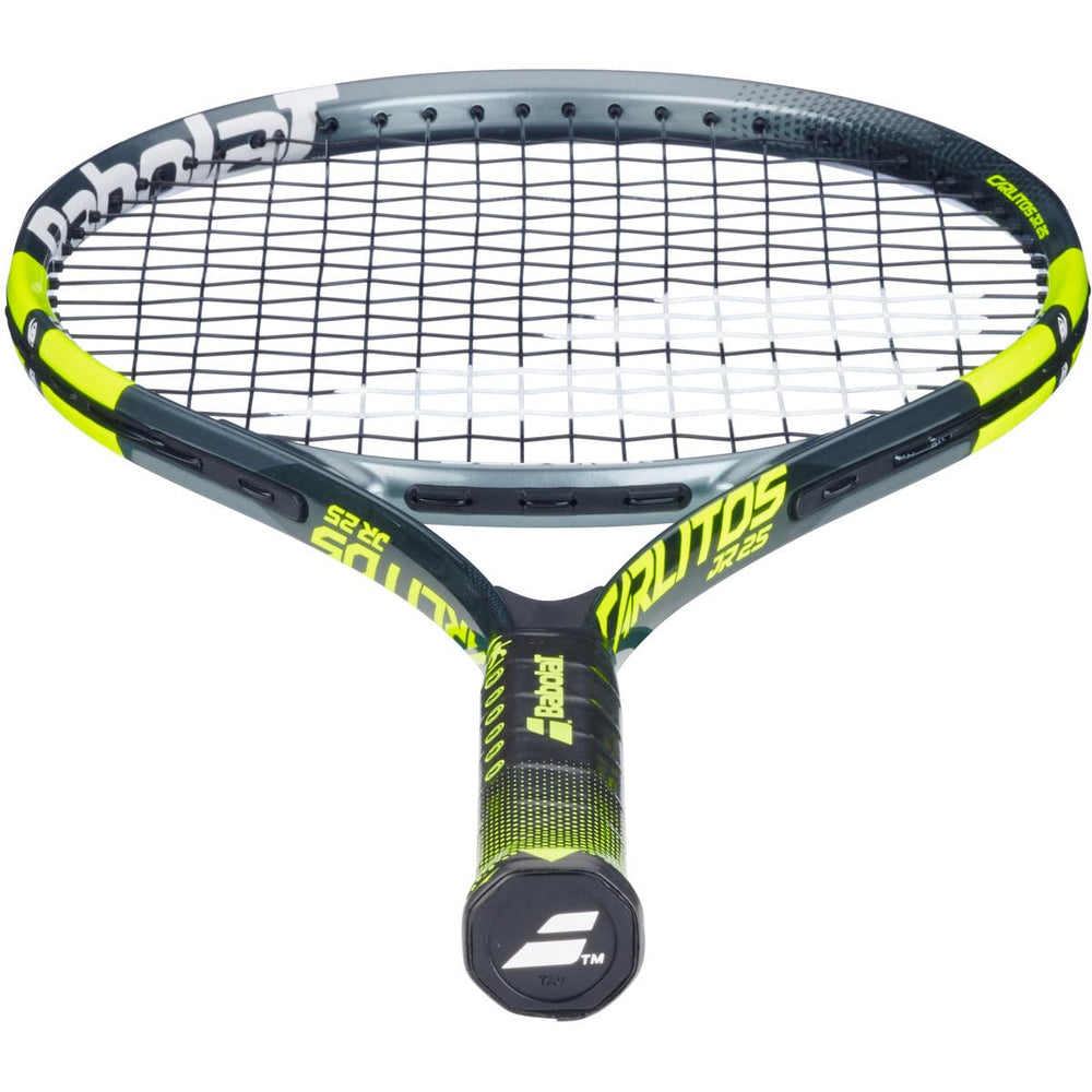 Babolat Carlitos in use with child hitting forehand promoting comfortable swing mechanics