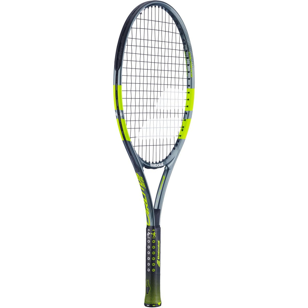 Babolat Carlitos stringbed and head showcasing 100 sq in sweet spot for forgiving shots