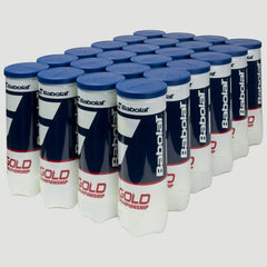 Babolat front packaging showing case and cans, reliable tournament supply