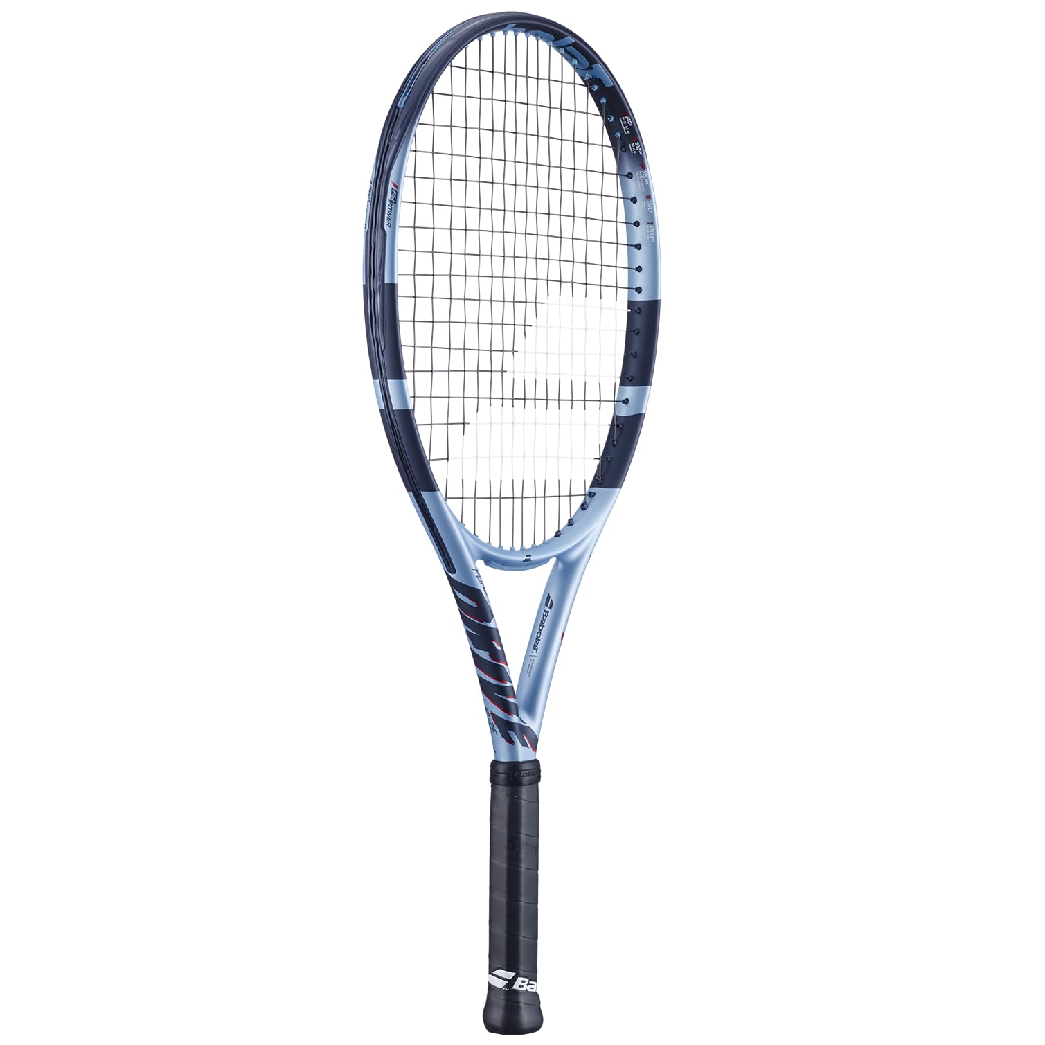 Babolat Pure Drive Junior stringbed close-up showing 16x17 pattern for added spin