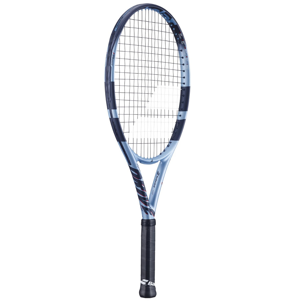 Babolat Pure Drive Junior stringbed close-up showing 16x17 pattern for added spin