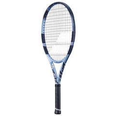 Babolat Pure Drive Junior throat detail with flax patches for reduced vibration