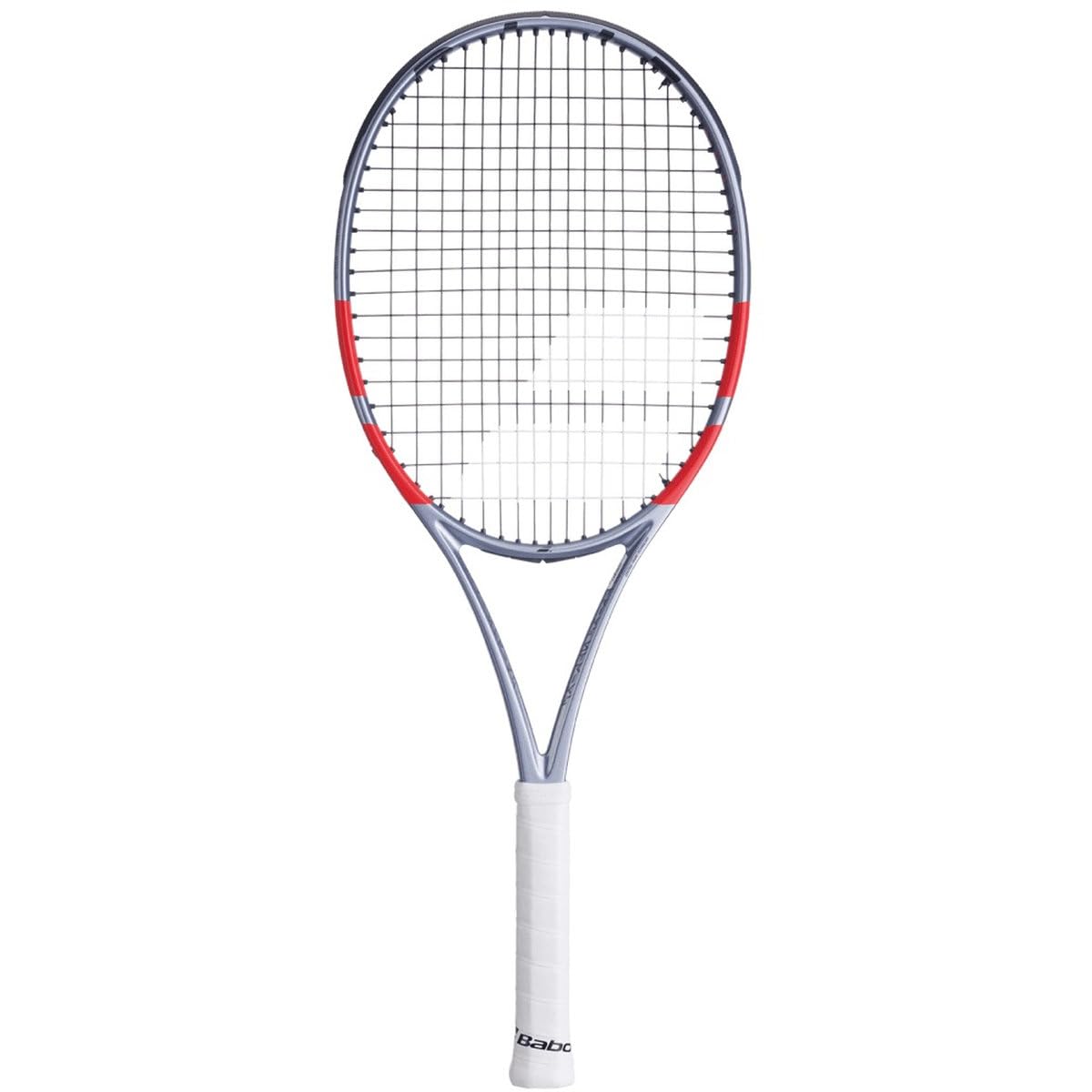 Babolat Pure Strike Jr front view showing carbon grey finish and maneuverability