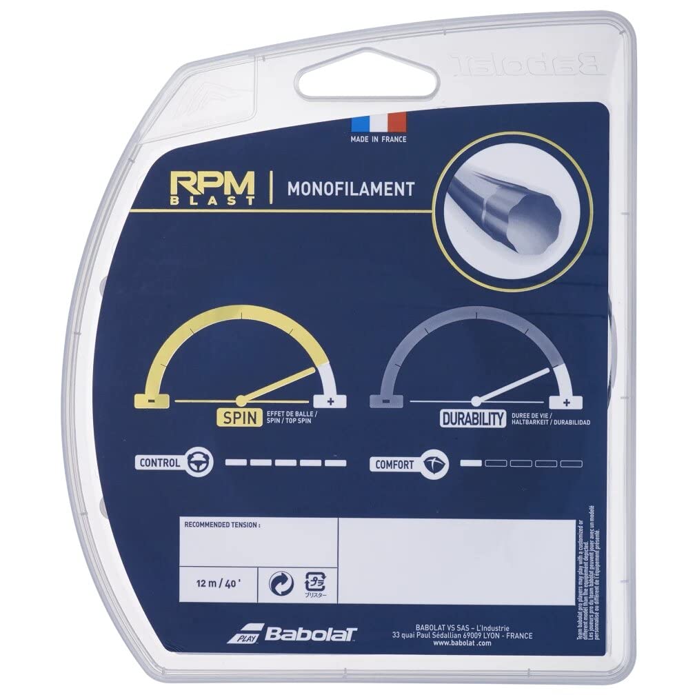 Babolat RPM Blast 17 octagonal profile close-up revealing edges that increase ball bite for more spin