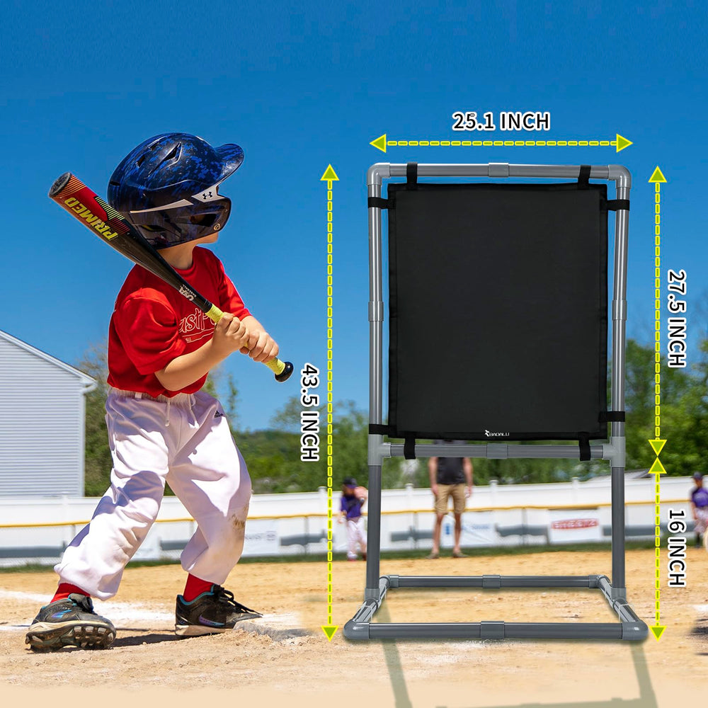 BADALU close-up of PVC strike zone material showing crisp aiming graphics