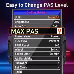 BAFANG automatic backlight adjusting for visibility in varied light