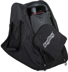 Bag Boy carry bag mounted on push cart showing organized storage benefit