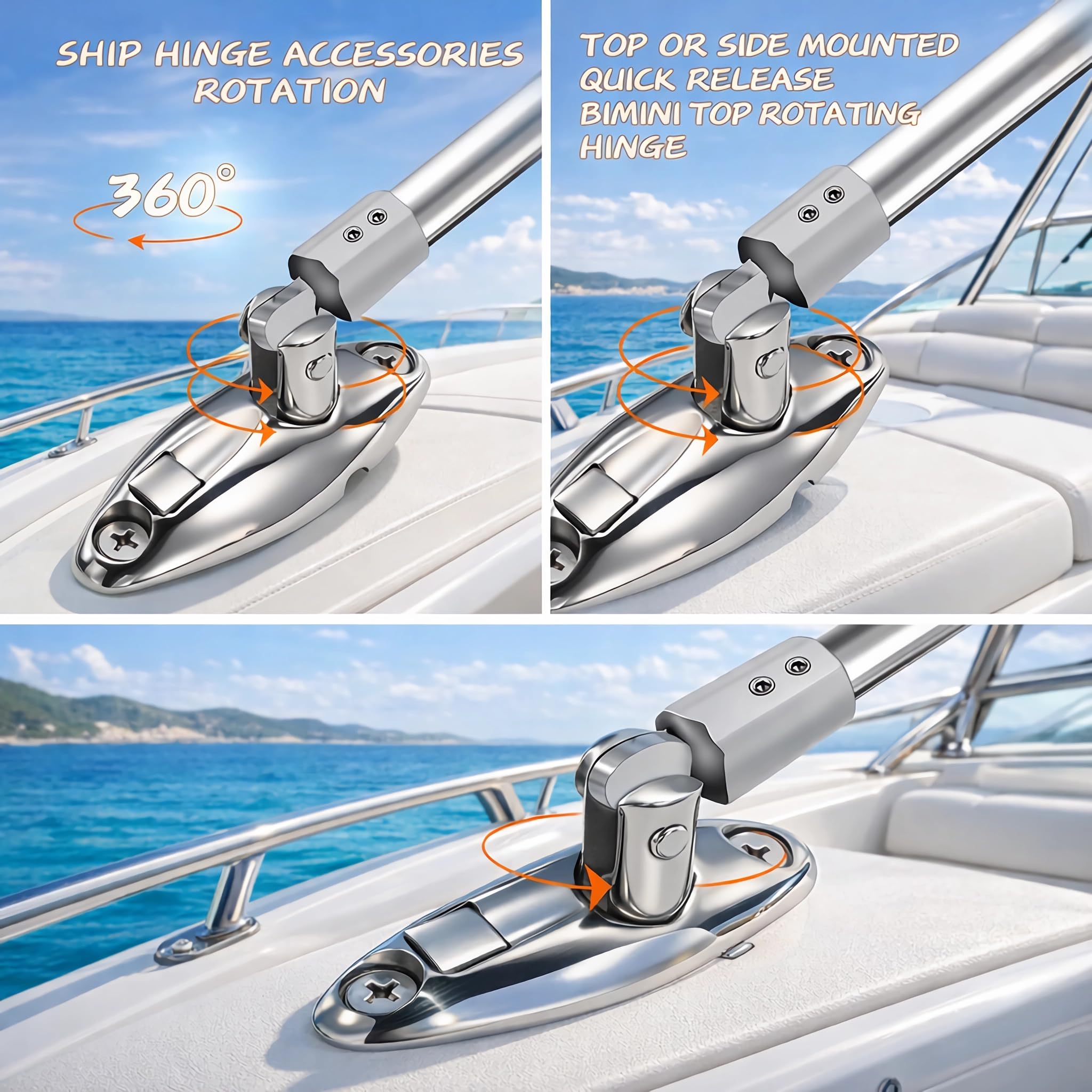Baieasy installed on boat rail showing secure mount and corrosion-resistant benefit