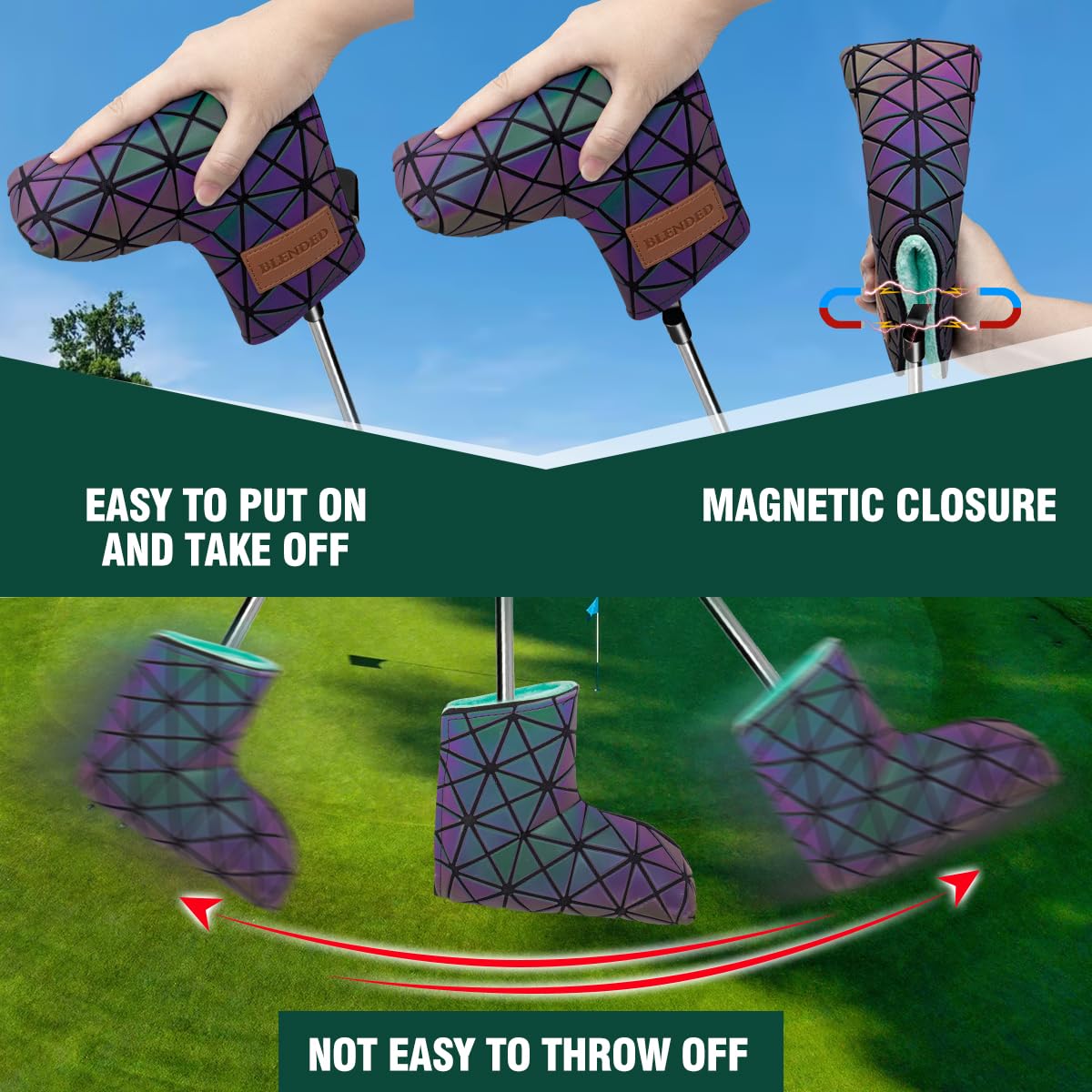 BAIRBRE magnetic closure detail showing secure fasten benefit for easy removal