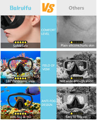 Bairuifu dry-top snorkel valve close-up preventing splashes for safer breathing