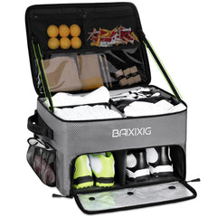 BAIXIXIG front view of red organizer showing pockets and shape, tidy storage benefit