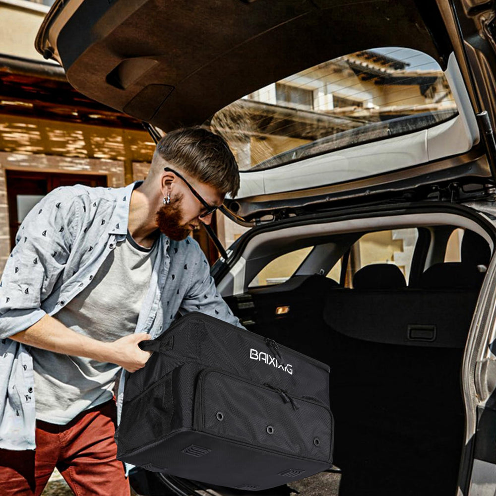 BAIXIXIG golfer carrying organizer to tee showing portable convenience benefit
