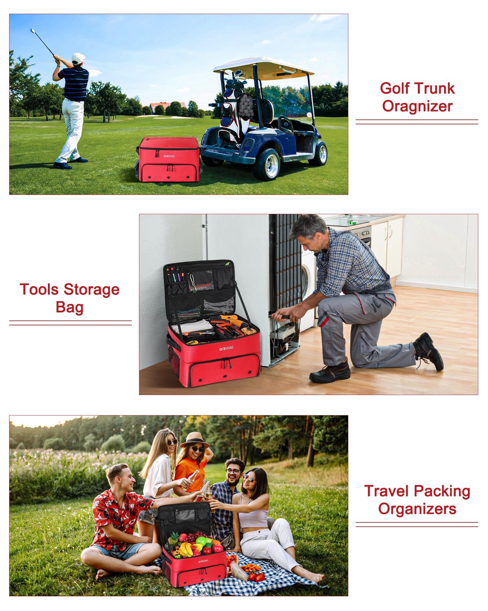 BAIXIXIG side pocket storing small items for quick access and organization