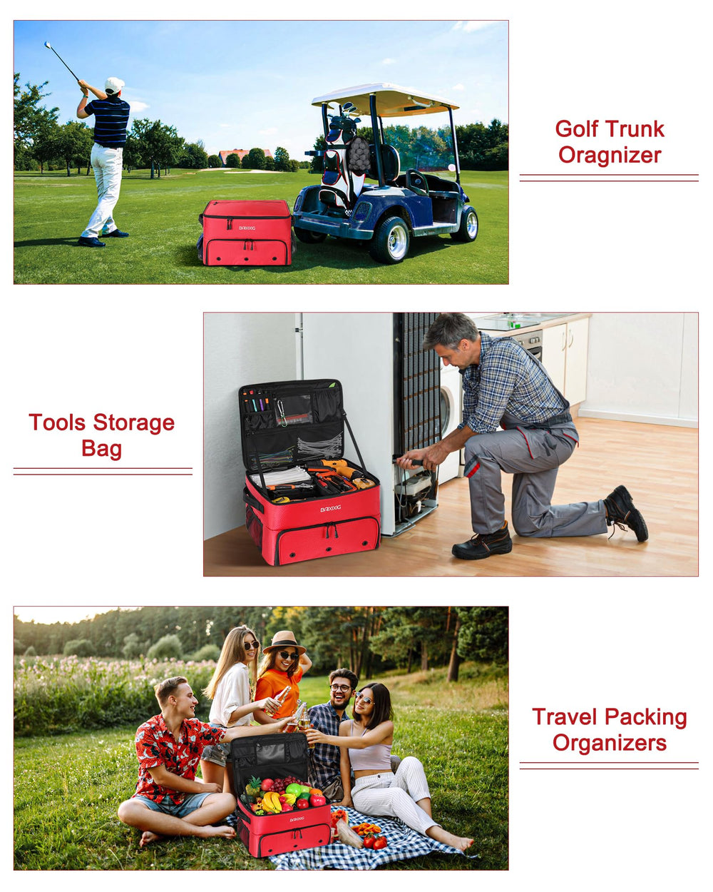 BAIXIXIG side pocket storing small items for quick access and organization