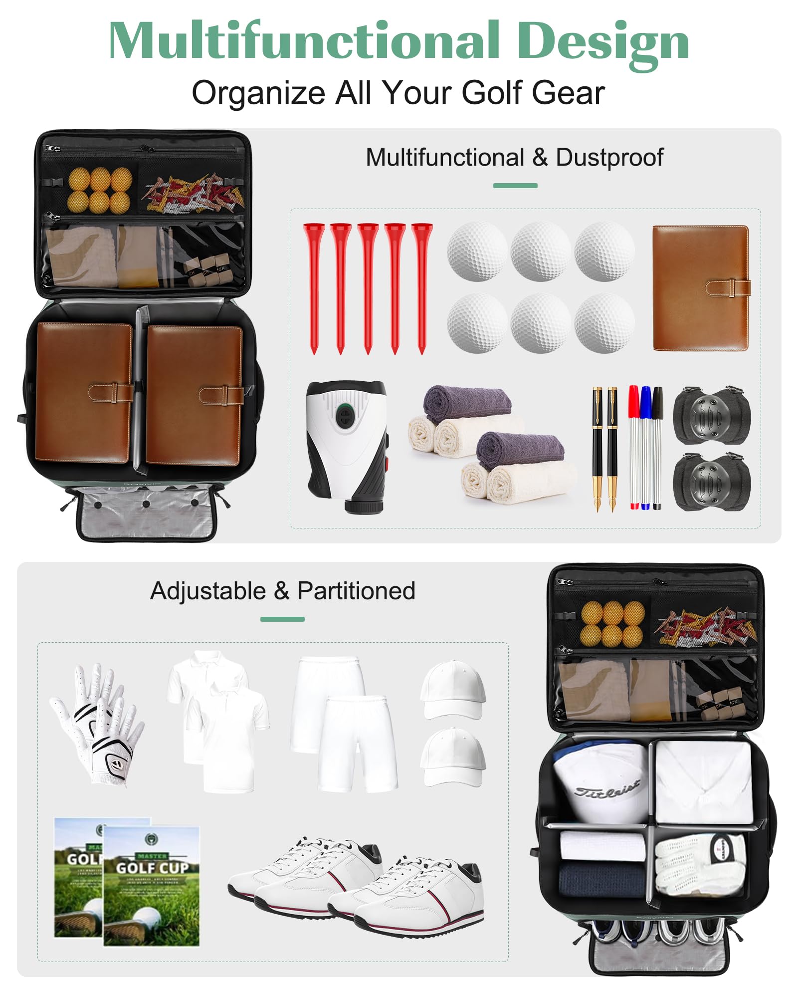 BAIXIXIG upper layer open with apparel and accessories, quick access benefit
