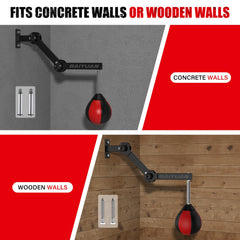 BaiYuan folded bracket flat against wall saving home gym space when not in use