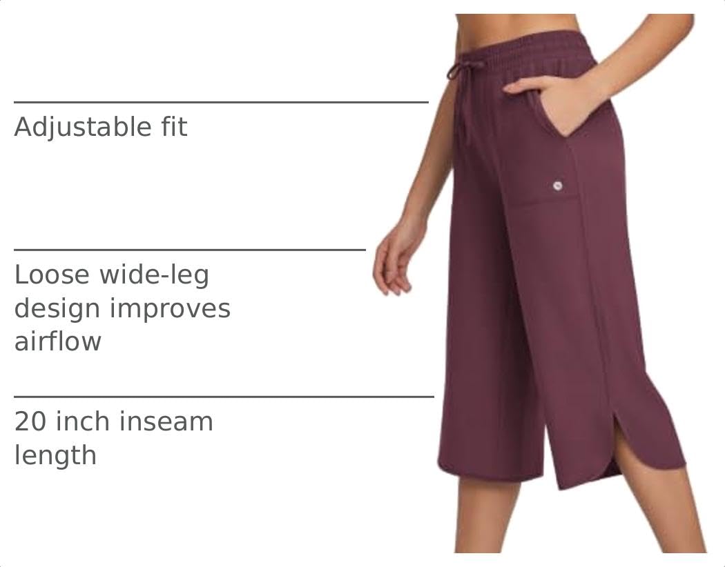 baleaf back waistband elastic on capri for comfortable all-day wear