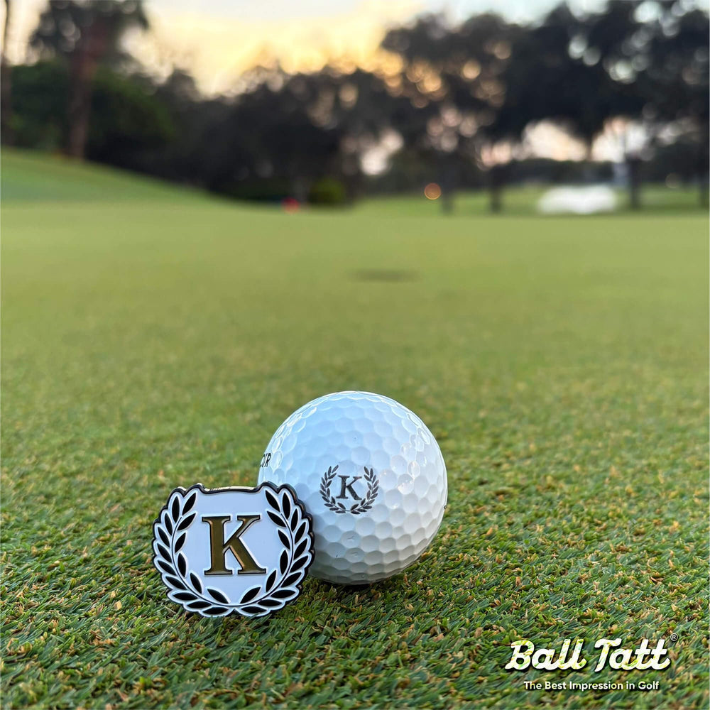 Ball Tatt monogram K imprint displayed clearly for quick identification