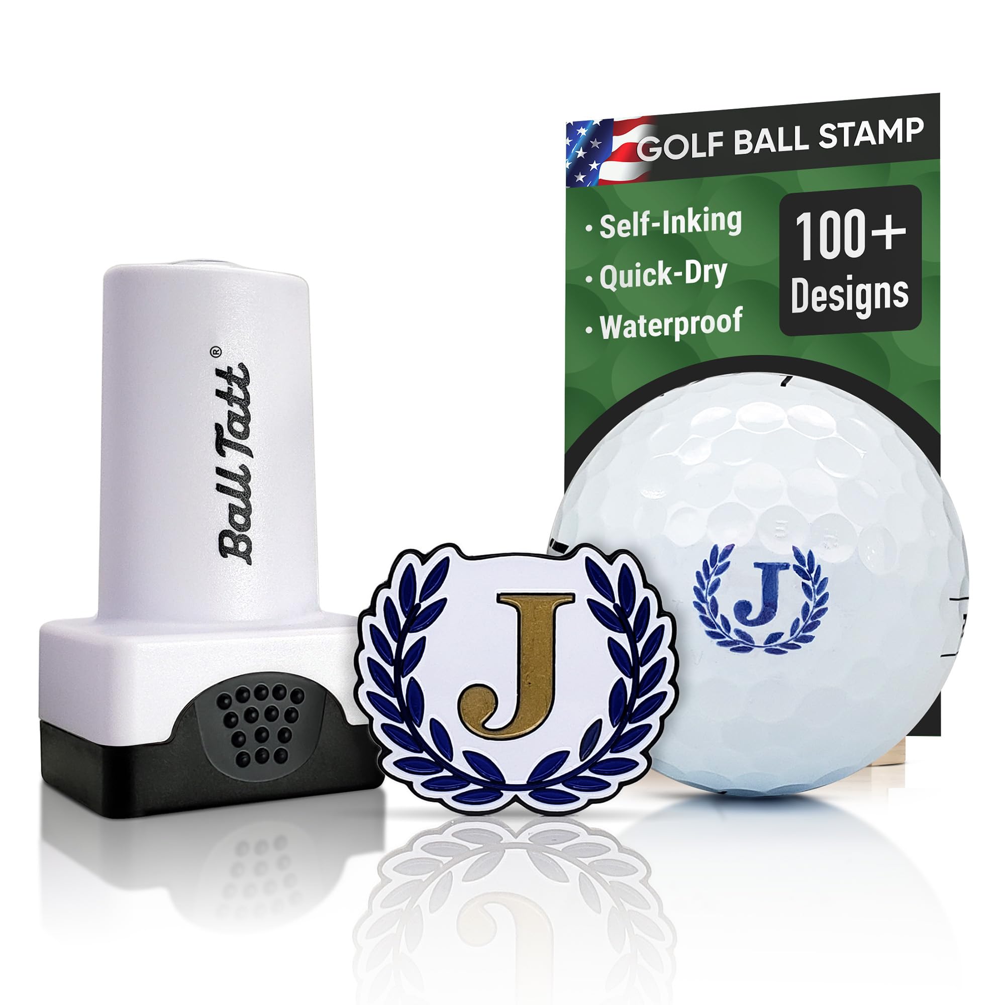 Ball Tatt front view in blue showing compact design and ready-to-use benefit